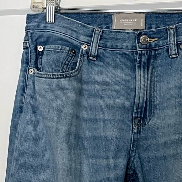 Everlane Super Soft Relaxed Jean Slouchy Straight Cut Medium Blue 28 - Picture 7 of 10